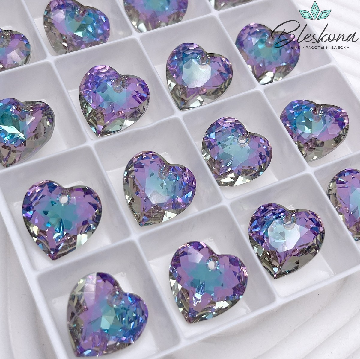 6432 Heart Cup Pendant 14,5 мм Crystal Vitrail Light (VL) P