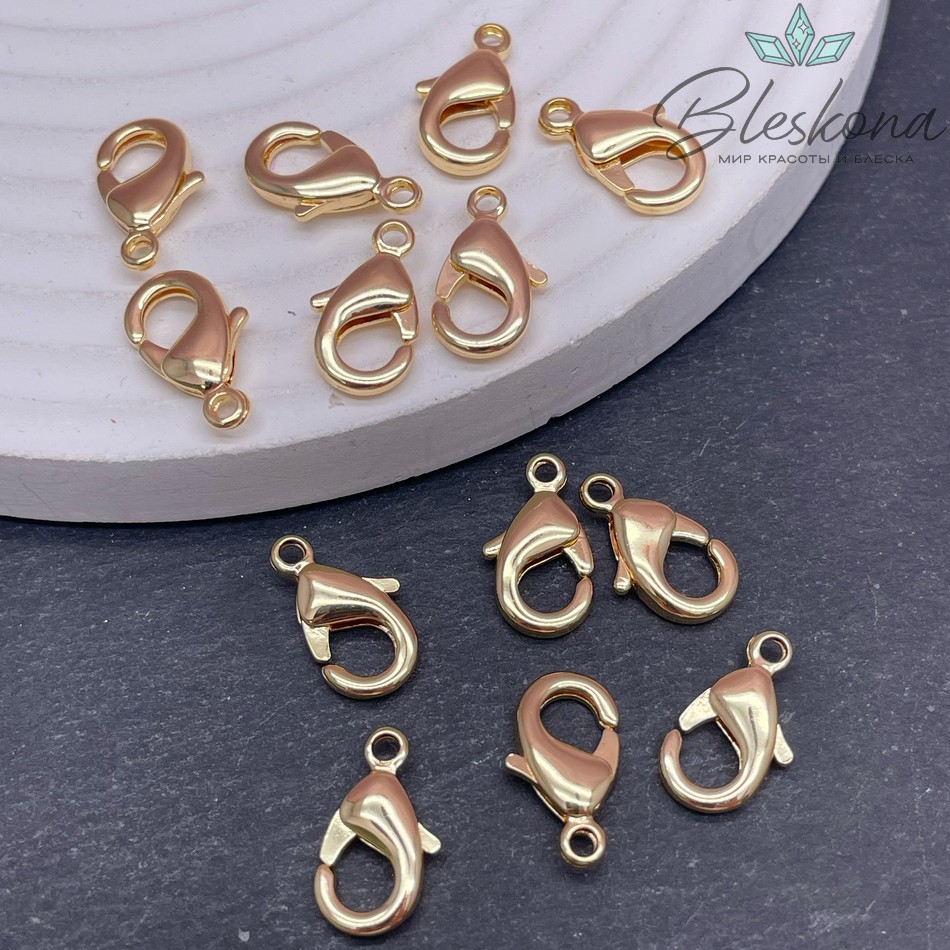 12 мм Цвет золото, Замок округлый Люкс 