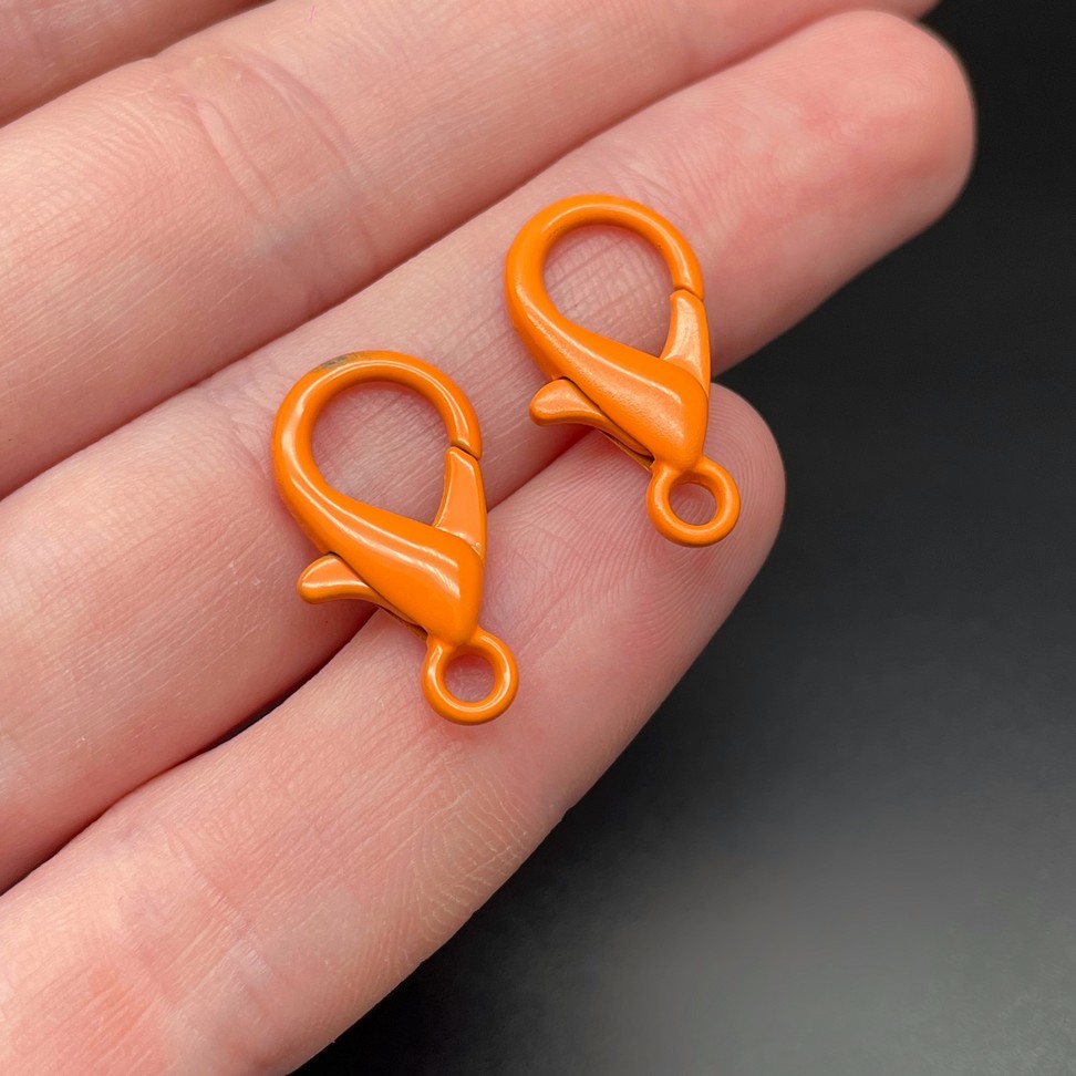 16 мм , Замок круглый  оранжевая эмаль