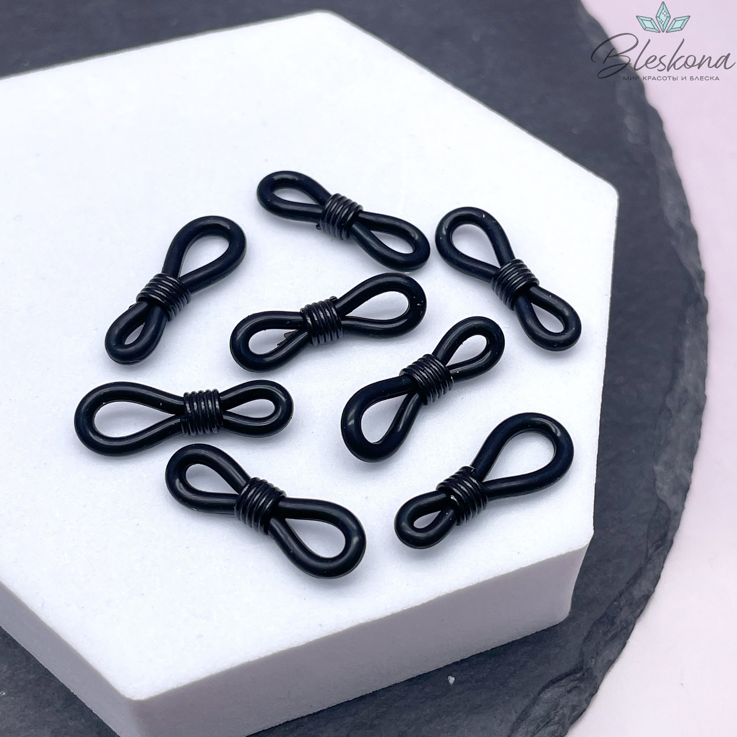 Держатель силикон черный, цвет черный 19мм уп.10шт