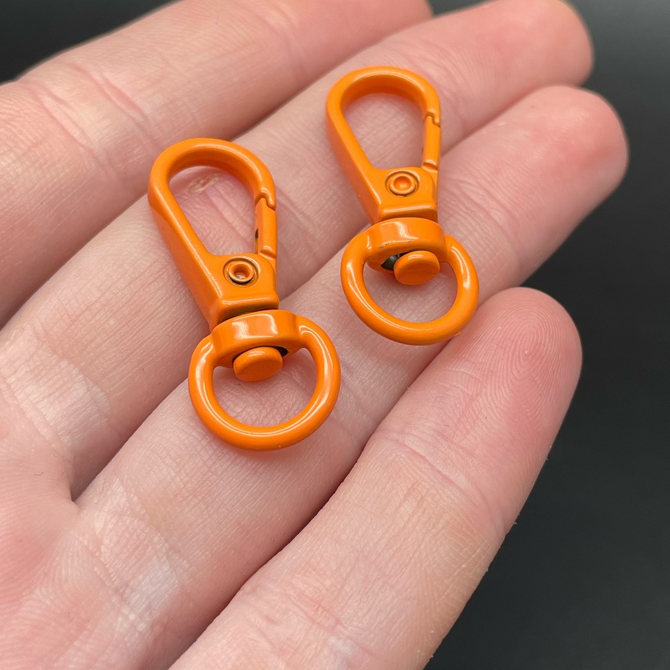 11,5*31,5мм , Замок крупный оранжевая эмаль 