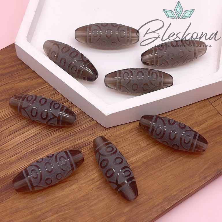 Бусина Дзи 15 глаз 30*11 мм