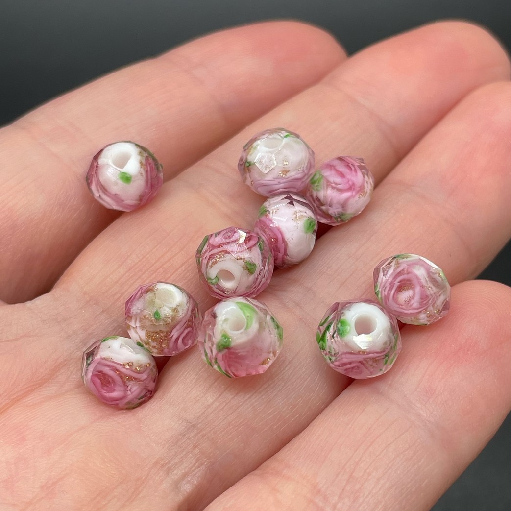 6*8 мм, Стекло бусина рондель  уп.10 шт №2