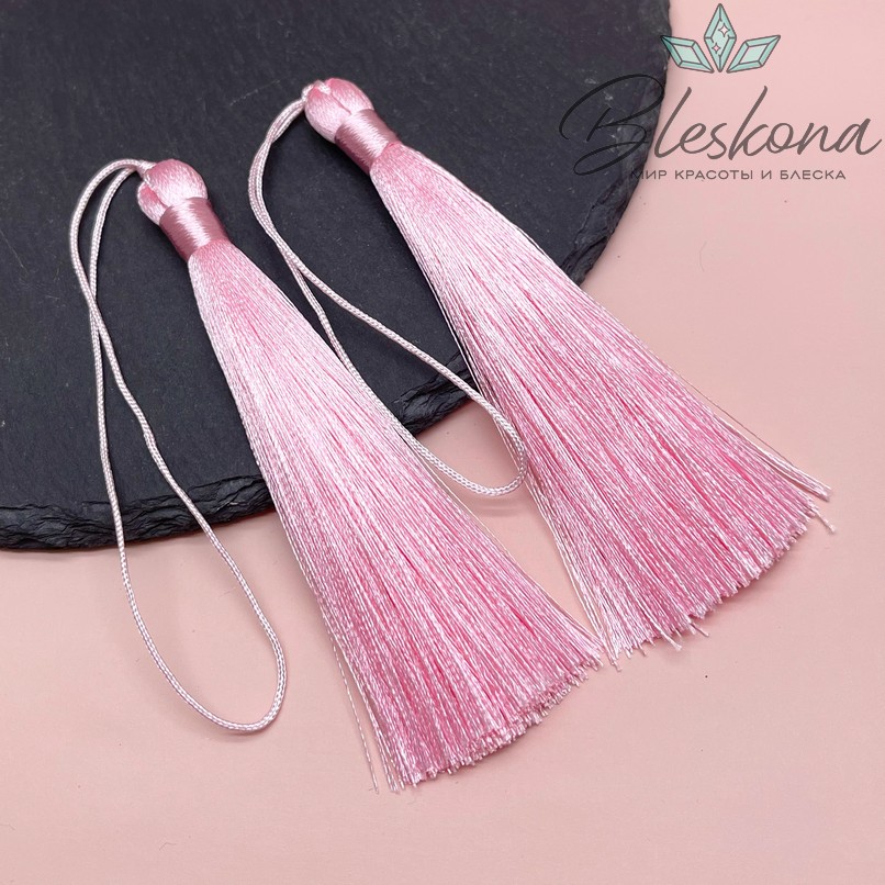 Кисть вискозный шелк Розовая 10*1 см