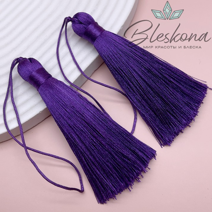 Кисть вискозный шелк Фиолетовая 8*1 см