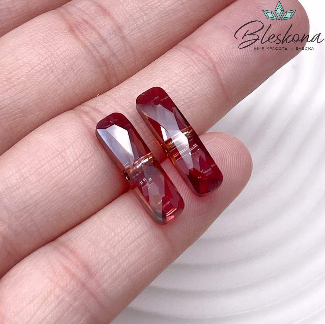 5534 Column One Hole 5*19 mm Crystal Red Magma