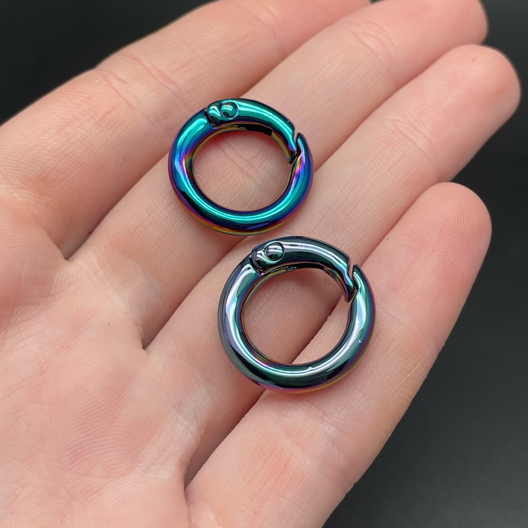 20мм , Замок круг  эмаль хамелеон