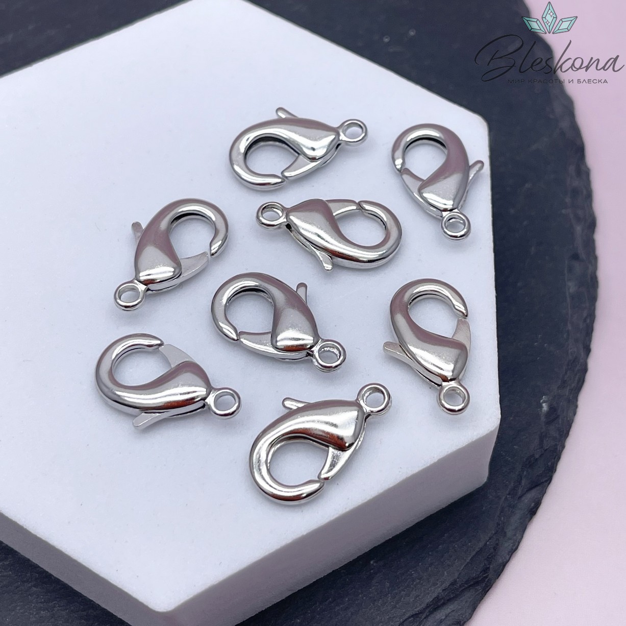 19 мм Цвет серебро, Замок округлый