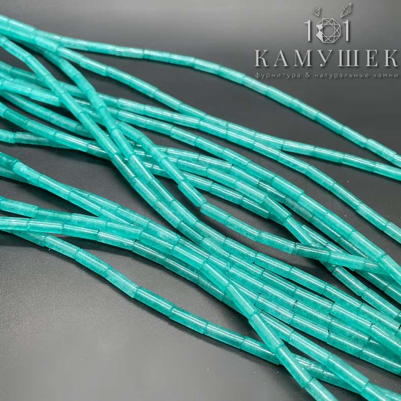 Кварц зеленый тонированный трубочки 9*3мм