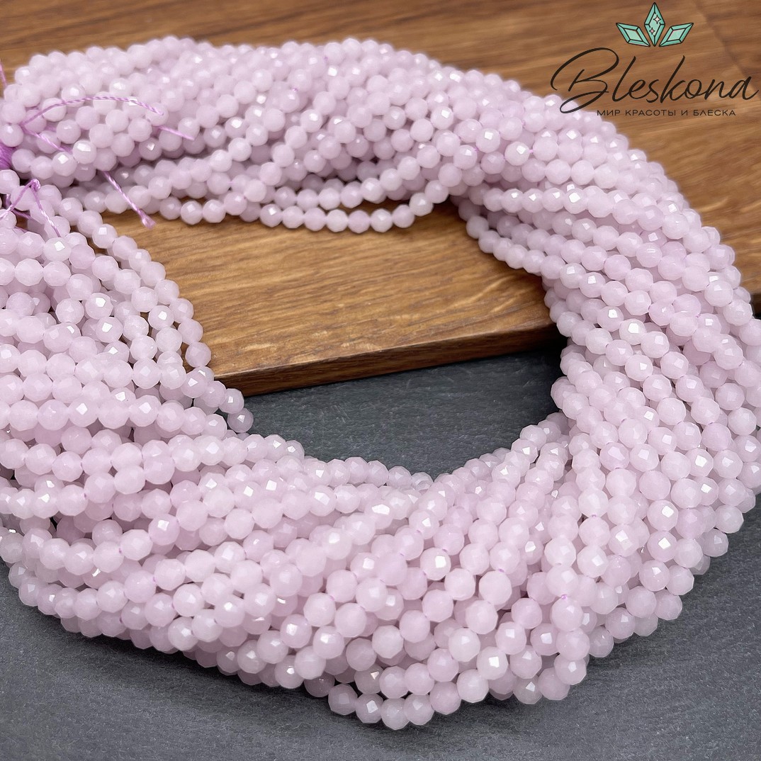Лунный камень лавандовый тонированный (имитация) 4 мм
