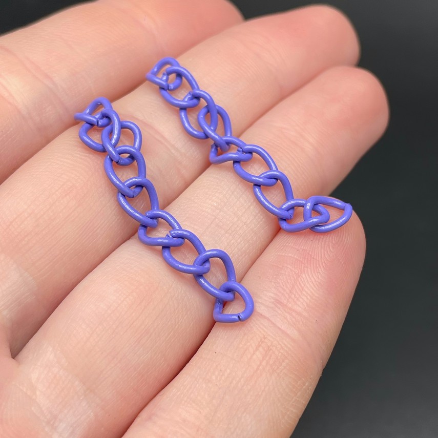 4,5 мм , Цепочка - удлинитель сиреневая эмаль