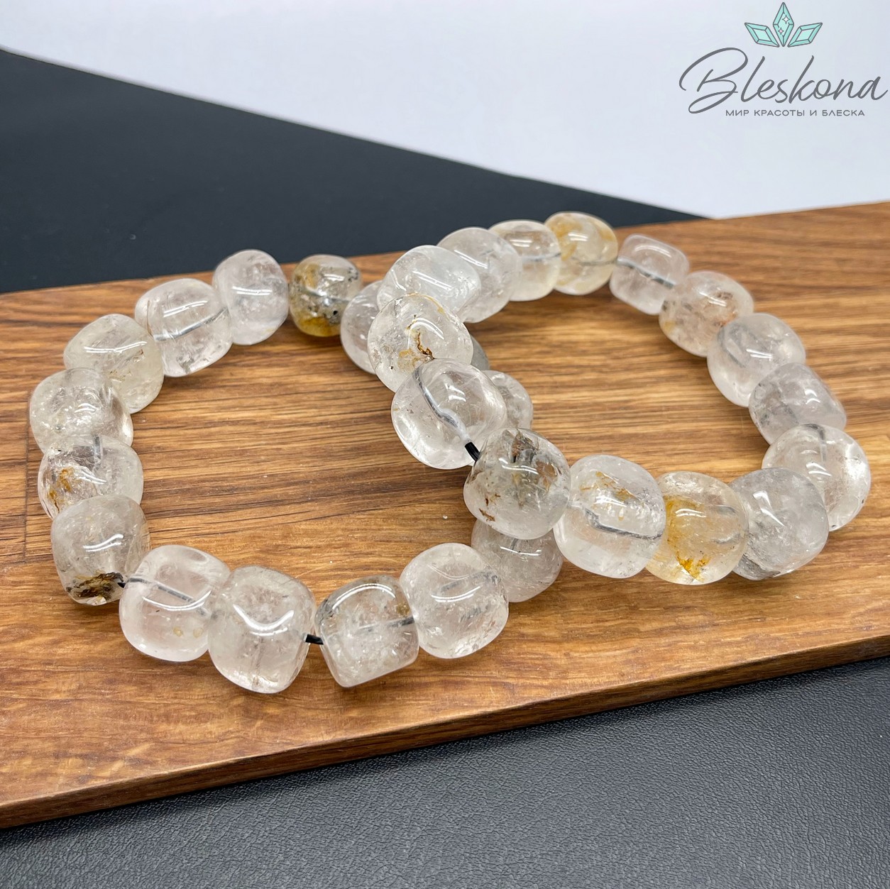 Херкимерский алмаз (кварц) куб фриформ 14-16 мм сет 24 см