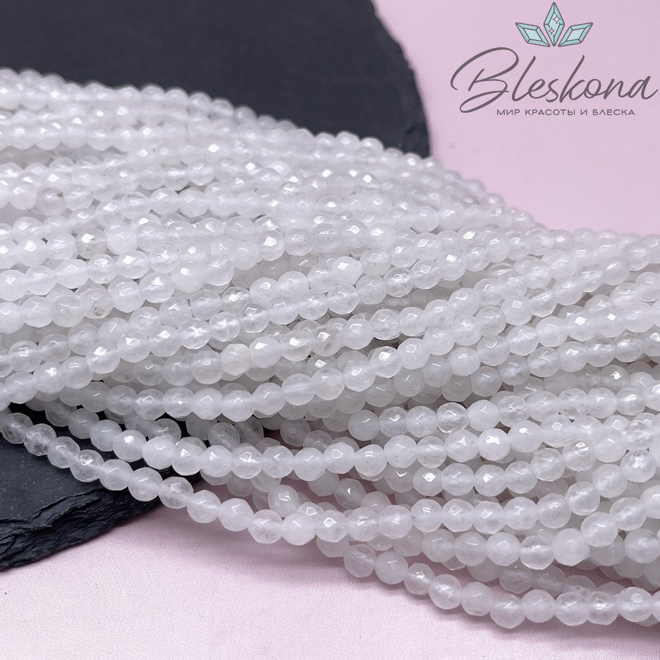 Кварц Белый огранка 4 мм