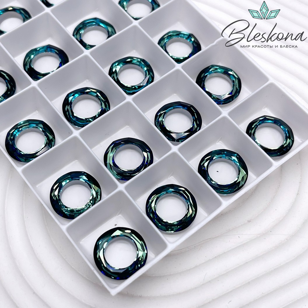 4139 Cosmic Ring 14 мм Crystal Bermuda Blue (BB)