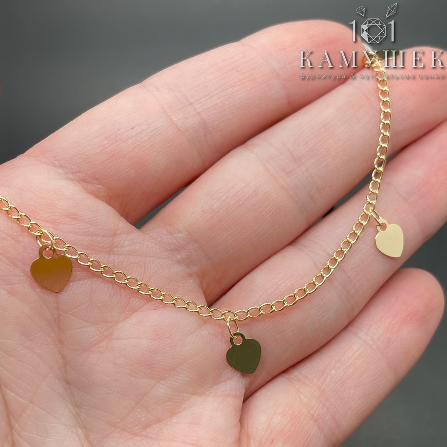 Цепь №13-1 цвет золото 1,5*2 мм