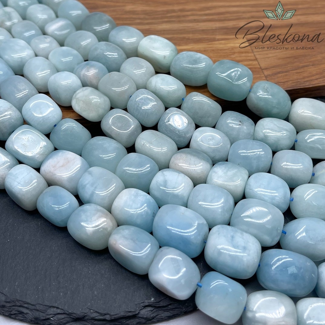 Аквамарин галтовка (15-18)*(12-14) мм