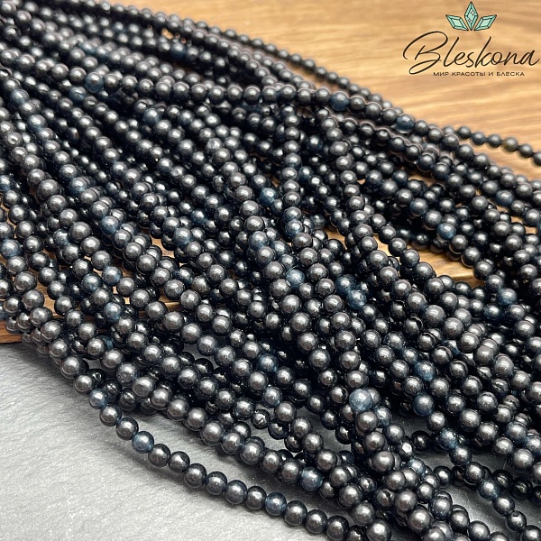 Обсидиан серебристый 4 мм AB