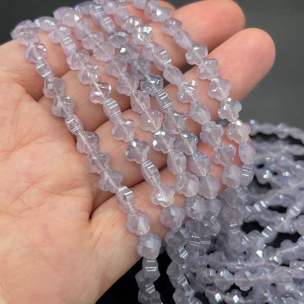 6 мм, Стекло Lux, клевер, цвет лавандовый