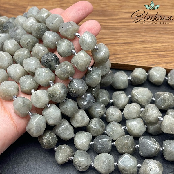 Лабрадор фриформ огранка бусины на увеличение 12-16 мм
