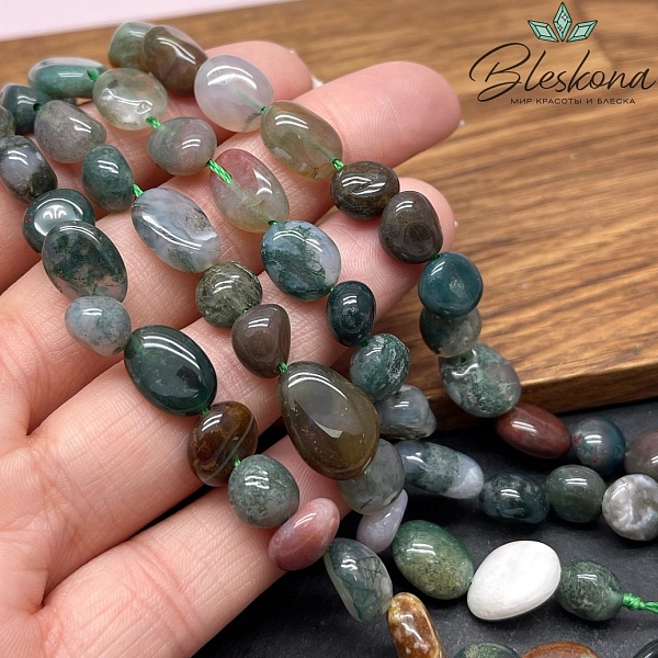 Агат индийский галтовка 9-12 мм