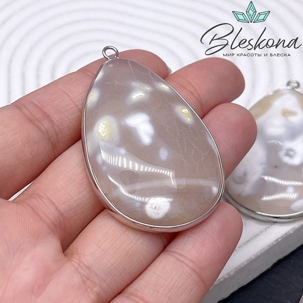 58*35 мм Подвеска капля Агат 