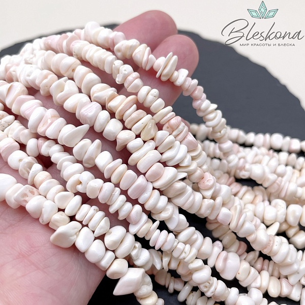 Перламутр нежно-розовый крошка 5-7 мм