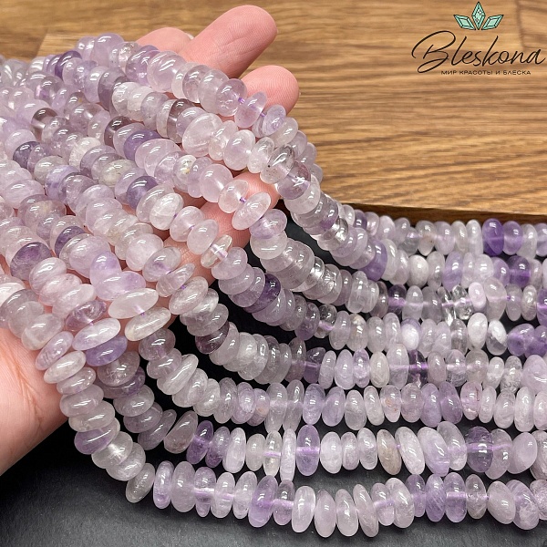 Аметист лавандовый галтовка (4-6)*(8-12)мм