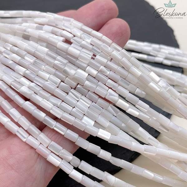 Перламутр белый трубочки 5*3 мм
