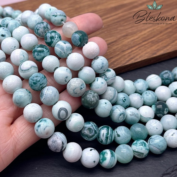 Агат с узором №9 10 мм