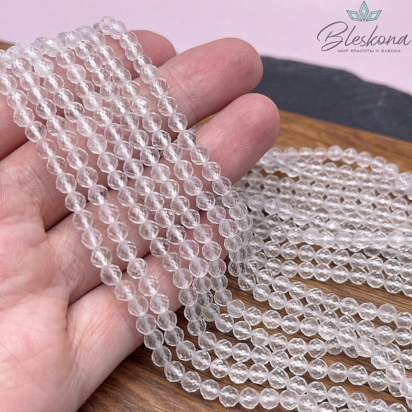 Горный хрусталь алмазная огранка 4,5 мм