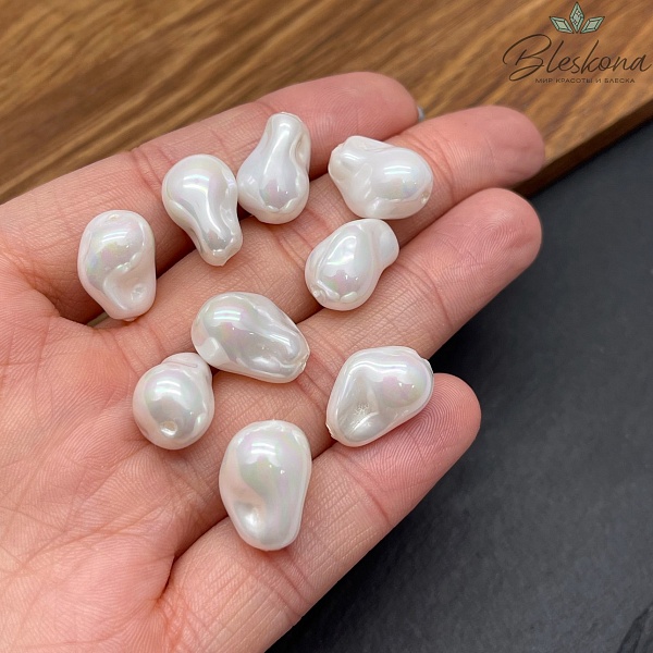 11*15 мм, Жемчуг Майорка белый штучно