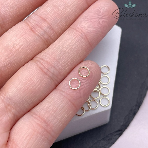 5*0,6 мм Цвет золото, Колечки уп. 1 гр. Люкс