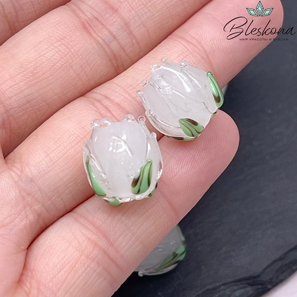 14 мм Бусина бутон прозрачный