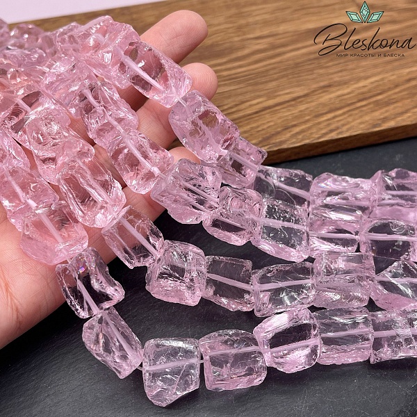  Аквакварц куски розовый (16-17)*(15-16)мм