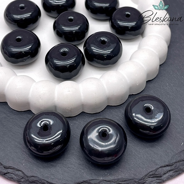 14*23 мм Бусина Бублик черный