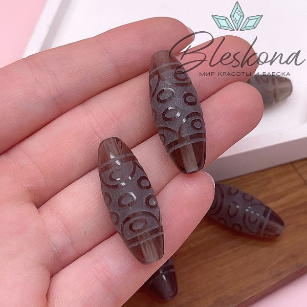 Бусина Дзи 15 глаз 30*11 мм