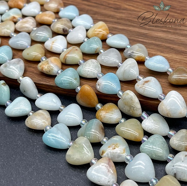 Сердце Амазонит 14,5*14,5*6,5 мм
