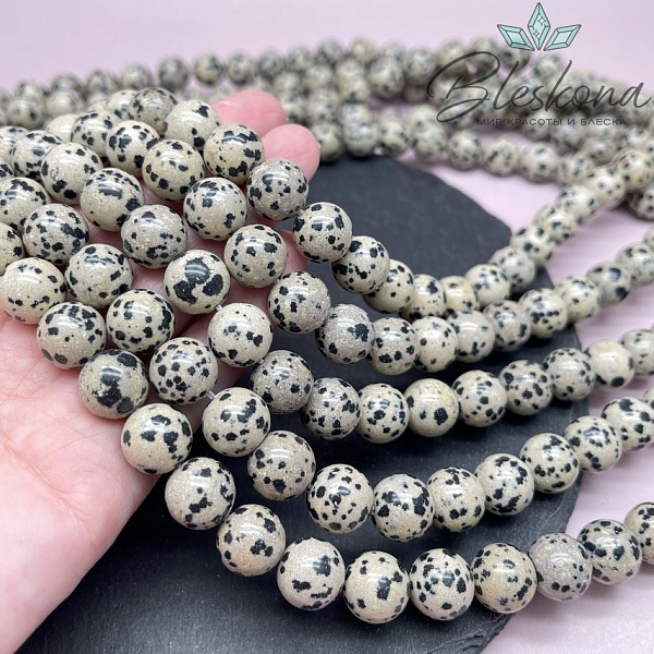 Яшма далматиновая (фенит) 12 мм