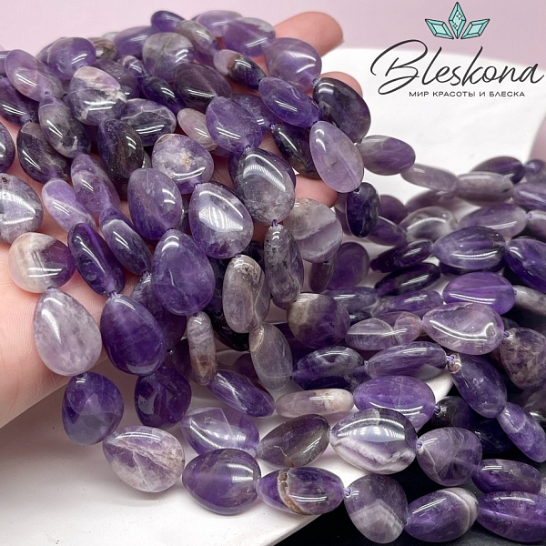 Аметист капля 18*13 мм