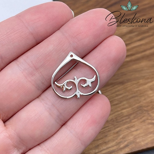 19*20 мм Цвет серебро, Подвеска Этно №9