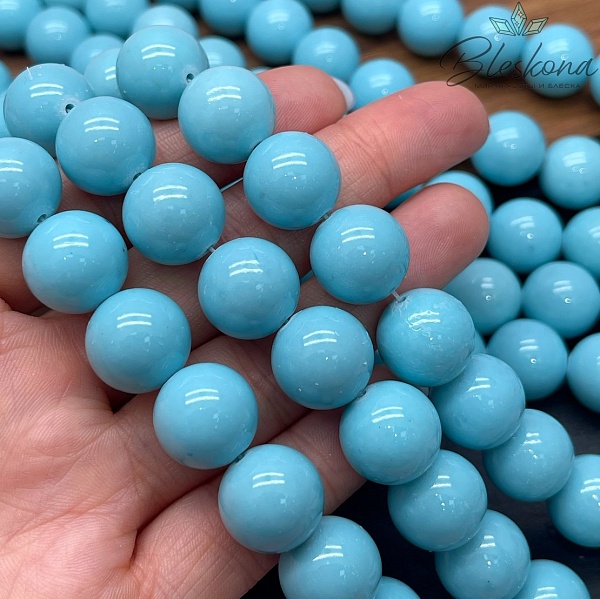 Оникс голубой (имитация) 14 мм 