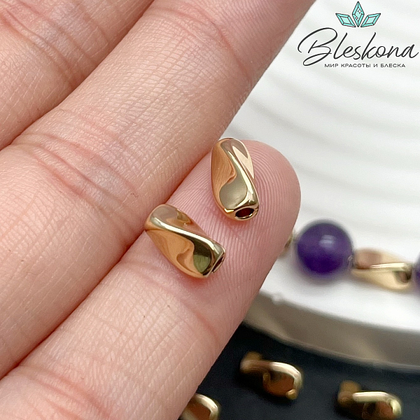 8*4,5 мм Цвет золото, Бусина Крученая 