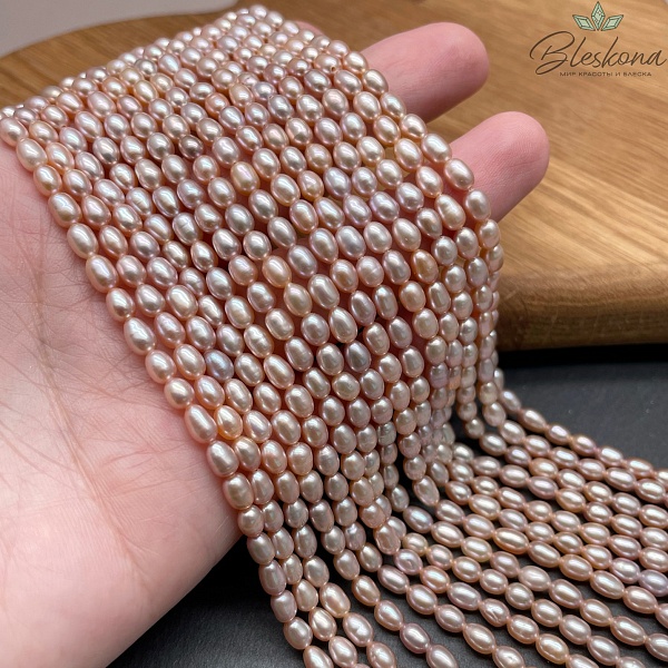 Жемчуг рис фиолетовый 3,8 мм 