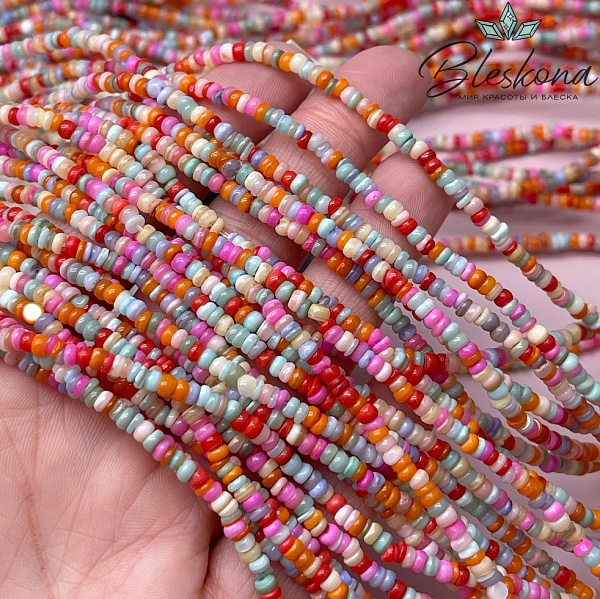 Перламутр микс диски 1,5*3 мм