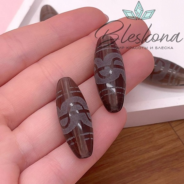 Бусина Дзи Лошадь 30*11 мм