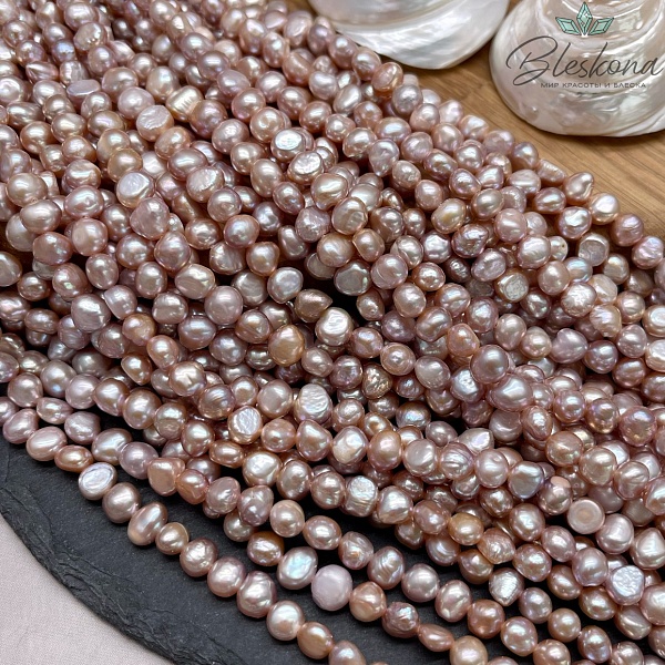 Жемчуг барочный фиолетовый 6,5-7 мм