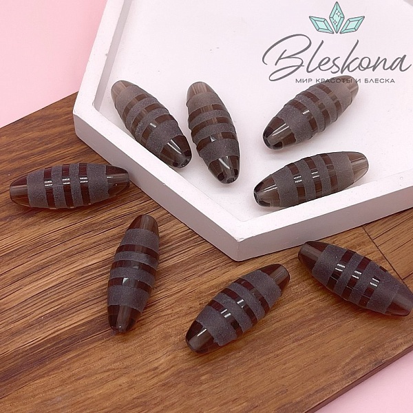 Бусина Дзи Полосатая 30*11 мм