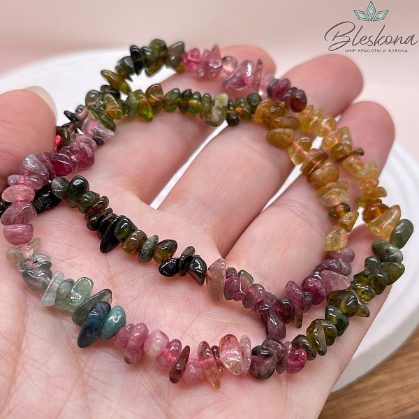 Крошка Турмалин  ширина бусин ~ 6-6,5 мм