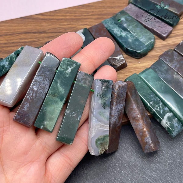 Агат индийский бруски (33-50)*(10-14)  мм