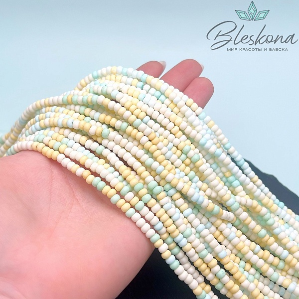 4,5*3 мм Бусины стекло рондель микс №18